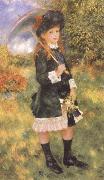 Pierre-Auguste Renoir Young Girl with a Parasol Spain oil painting artist